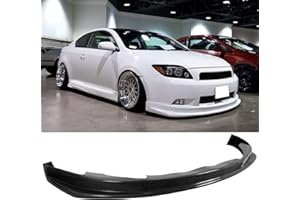FREEMOTOR802 Compatible with 2005-2010 Scion tC Front Bumper Lip, Type Sport Style Black PU Spoiler Guard Splitter Valance Chin