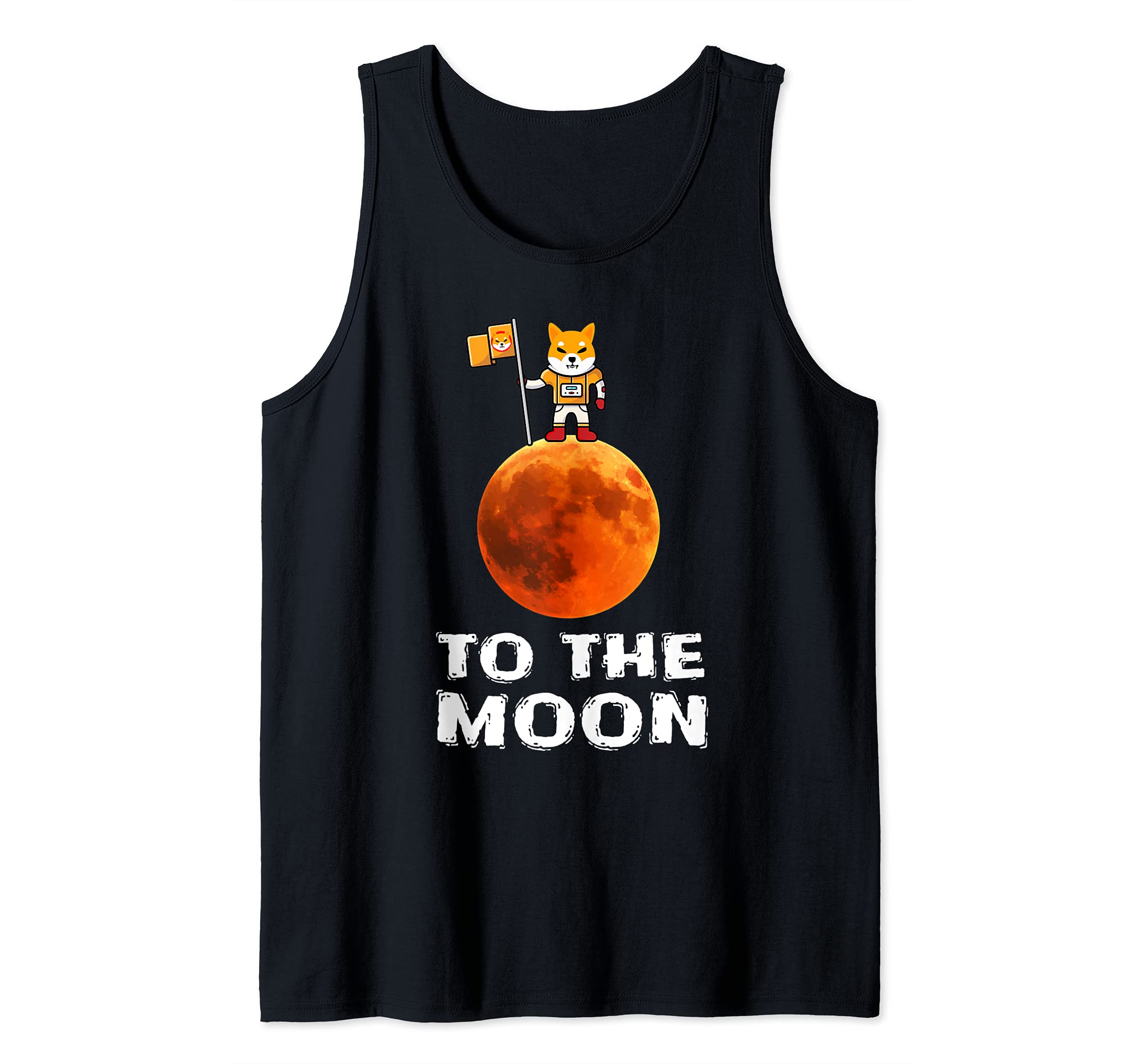$SHIB Shiba Inu to the Moon Tee, Funny Astronaut Shib DOGE Tank Top
