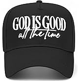 God is Good All The Time Script Vintage Trucker Hat | Premium Snapback Baseball Hat for Men & Women