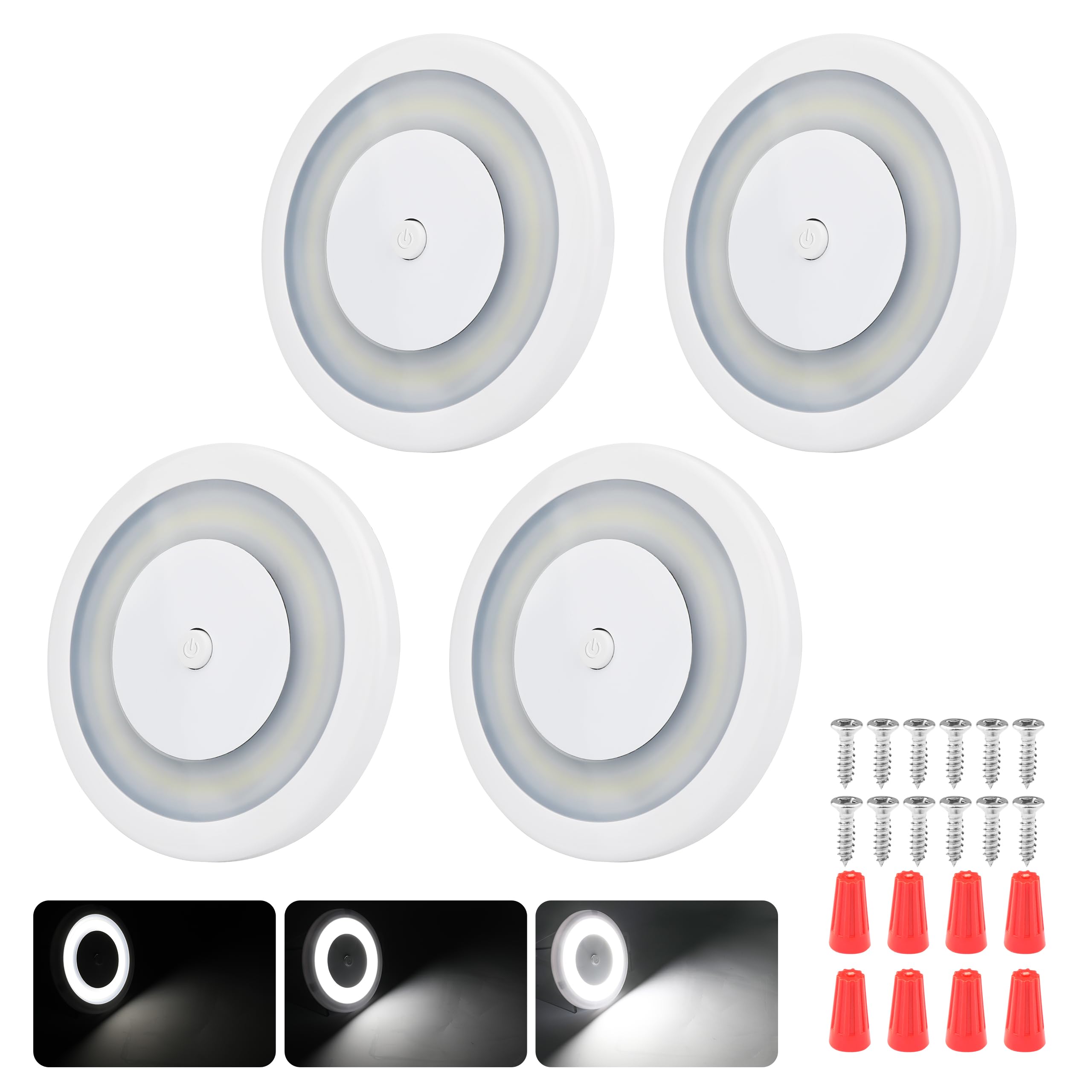 Photo 1 of RVZONE RV Boat LED Ceiling Dome Light 12V 600LM RV Puck Light Dimmable Disk Light with Dimmer Switch RV Interior Lighting for RV Boat Camper Trailer Motorhome