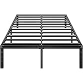 HLIPHA Metal Platform Bed Frame 14 Inch Tall,No Box Spring Needed,Queen Size Bed with Heavy Duty Strong Support Slats,Easy to Assemble,Black