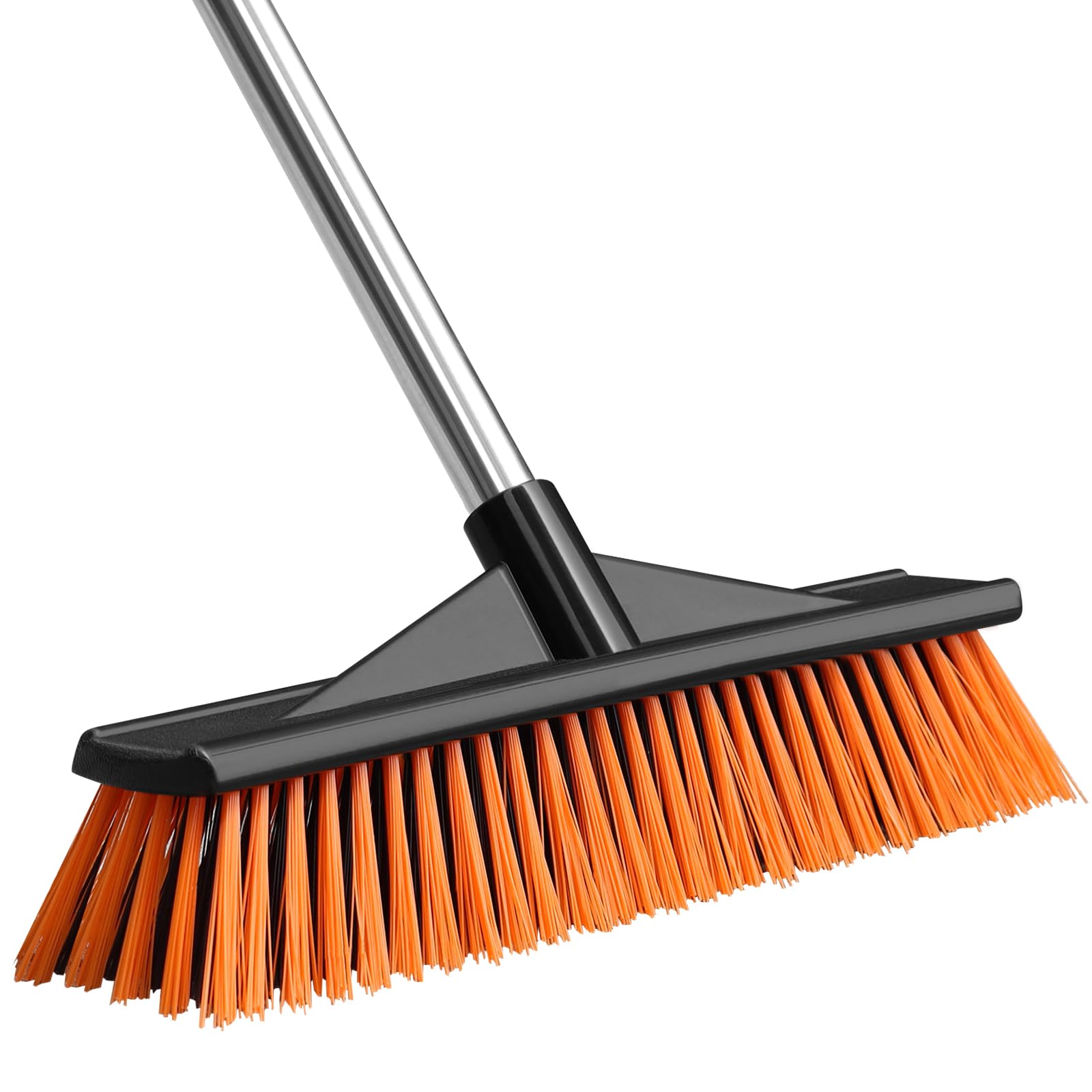WenYa Yard Brush Heavy Duty Outdoor, Long Handle Garden Broom, Large Stiff Bristles Floor Brush Patio Broom for Sweeping Yard Patio Deck Driveway Pool Various Rough Surfaces