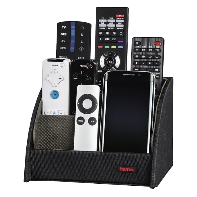Hama Fernbedienungshalter Commander (für bis zu 9 Fernbedienungen, auch als Organizer für Brillen, Smartphones, Controller, C