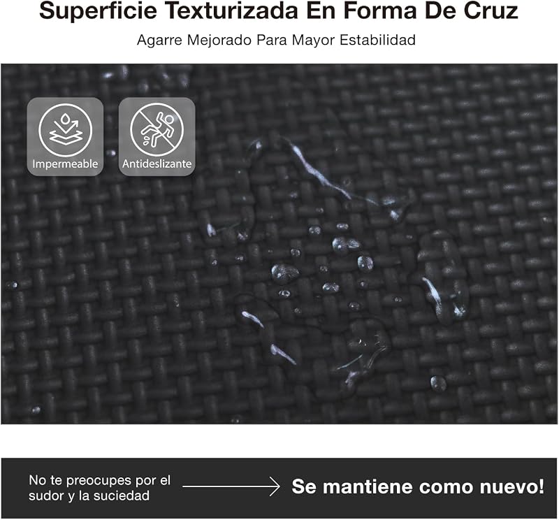 Juego de 18 alfombrillas para suelo de gimnasio, espuma EVA de alta densidad, antideslizantes y de alta amortiguación, ideales para yoga y fitness, perfecto para gimnasio en casa, 30x30 cm