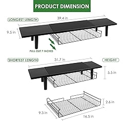 LOTEYIKE Dual Monitor Stand for 2 Monitors, Large