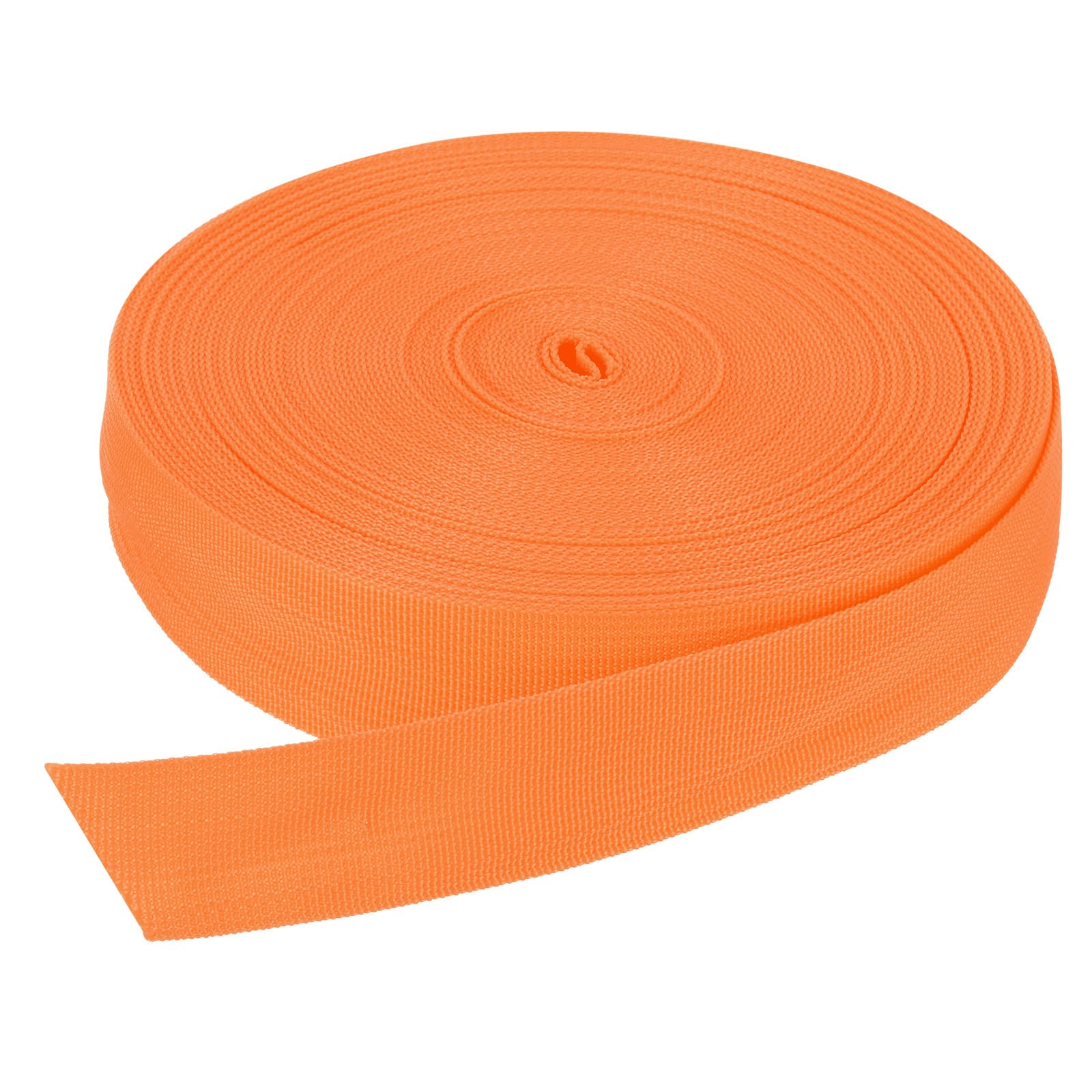 DMiotech 25 Yard x 1 1/2 Inch Width Nylon Webbing Strap Poly Flat Webbing Strapping for DIY Craft Backpack Strapping, Sewing, Outdoor Gear Repair, Orange