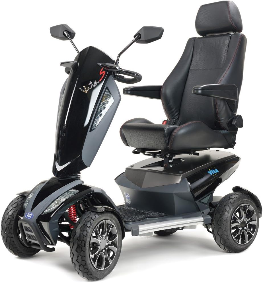 TGA Vita Sport Deluxe 4 Wheel Sport Class 3 Mobility Scooter Metallic