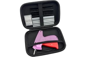 FIFCHALL Fine Stitch Gun Mini Stitch Gun Kit for Clothes, Quick Clothing Fixer with 6 Fine Needles, 1000 5mm Fasteners and Case, Speedy Clothing Fixer Stitch Gun for Clothes Quick Stitch Gun for Clothes