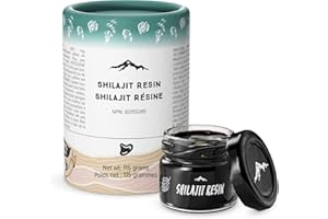 Pure Shilajit Resin with Spoon, High Nutritional Potency, Plant-Derived Trace Minerals & Fulvic Acid (4oz / 115gm, Pack of 1)