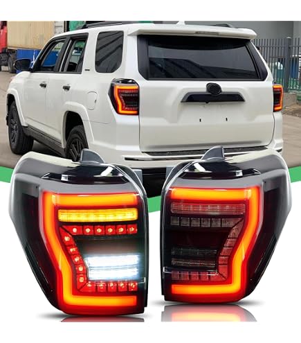 Auheadmotor Rear Tail Light Brake Assembly For 2014-2020 Toyota 4Runner – Driver Left Side, LED Chrome Housing