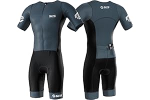 SLS3 Triathlon Suits Mens Elite Aero Tri Suit Men - Trisuit Triathlon - Full Zip, Aero Sleeves, Internal and Rear Pockets