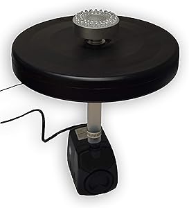 Small Color Changing Floating Fountain with LED Lights - Red, Green, Blue, 600GPH Pump 