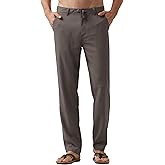 Willit Men's Linen Pants Casual Linen Dress Pants Drawstring Beach Summer Lightweight Trousers 29" 30" 32"