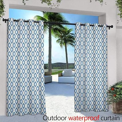 Amazon Com Marilds Ikat Curtains For Living Room Nautical