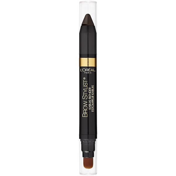 L’ORÉAL PARIS BROW STYLIST KABUKI BLENDER BROW CRAYON, DARK BRUNETTE, 0.05 OZ.