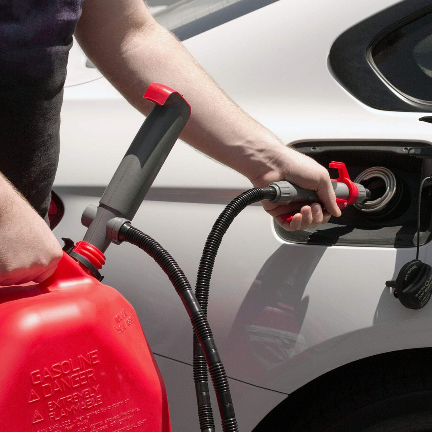 TERA PUMP Multi-Purpose Battery Powered Fuel Liquid Transfer Pump with Quick Stop Flow Control: Automotive