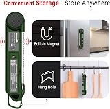ThermoPro Meat Thermometer Foldable Probe Backlight Calibration IPX6 Olive Green view 5