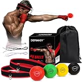 Dermasy&reg; Upgraded Boxing Reflex Ball, Boxing Training Ball with Headband Perfect for Reaction, Punching Speed, Fight Skill, Fitness, Newst Boxing Equipment
