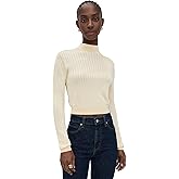 FRAME Women's The Crop Fitted Turtleneck