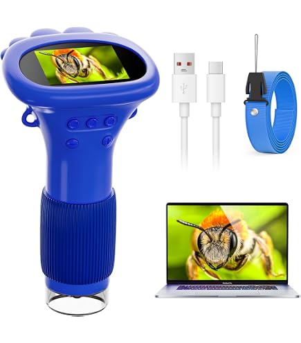 Microscope pour enfants - Caméra microscope - Caméra microscope mini USB portable