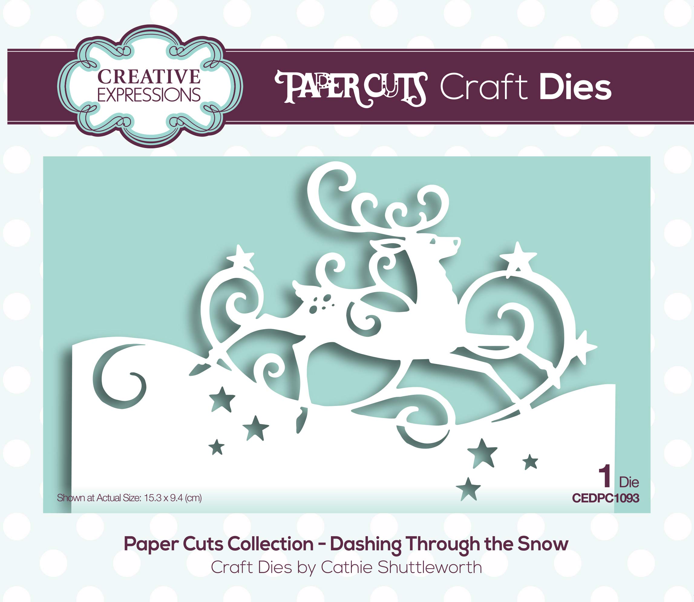 Paper Cuts Collection-Dashing Through The Snow Edger Die, Metal, 15.3 x 9.4 cm, CEDPC1093