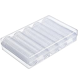 Hicarer 100 Pieces 30 mm Coin Capsules Clear