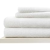 Linen Market 4 Piece Queen Bedding Sheet Set (White Chambray) - Sleep Better Than Ever with These Ultra-Soft & Cooling Bed Sheets for Your Queen Size Bed - Deep Pocket Fits 16" Mattress