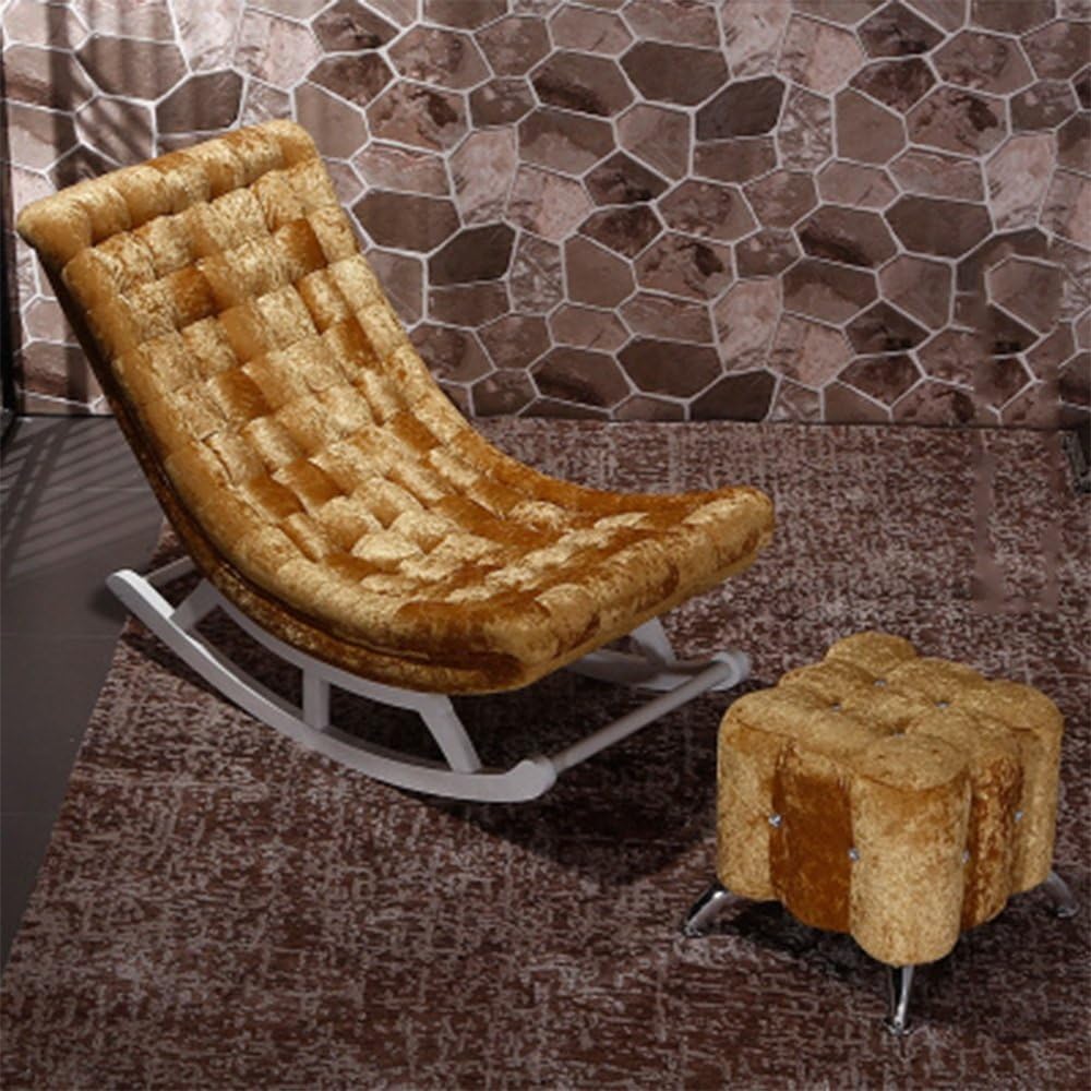 Armchairs ZHANGRONG Cloth Chairs Casual Swinging Chair Chiffon Balcony Rocking Chair Single Lazy Sofa Chair -Applicable to indoor and outdoor (Color : 4)