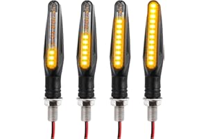 YGDMD 4PCS Motorcycle Turn Signals LED,Ultra-Bright 12 LED Front & Rear Motorcycle Blinkers with Sequential Flow Mode,Upgraded 12V Motorcycles Indicator Lights Motorcycles Parts
