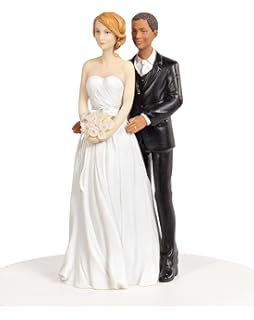 Amazon Com Porcelain Interracial Bi Racial Wedding Cake Topper