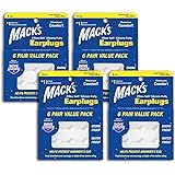 3 Pair Macks Mouldable  Pillow SOFT Beige Silicone Ear Plugs SLEEP Travel SWIM