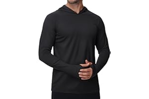 TACVASEN Men’s Sun Protection Shirts UPF 50+ Rash Guard for Men Long Sleeve Lightweight SPF UV Hoodie Swimming Hiking