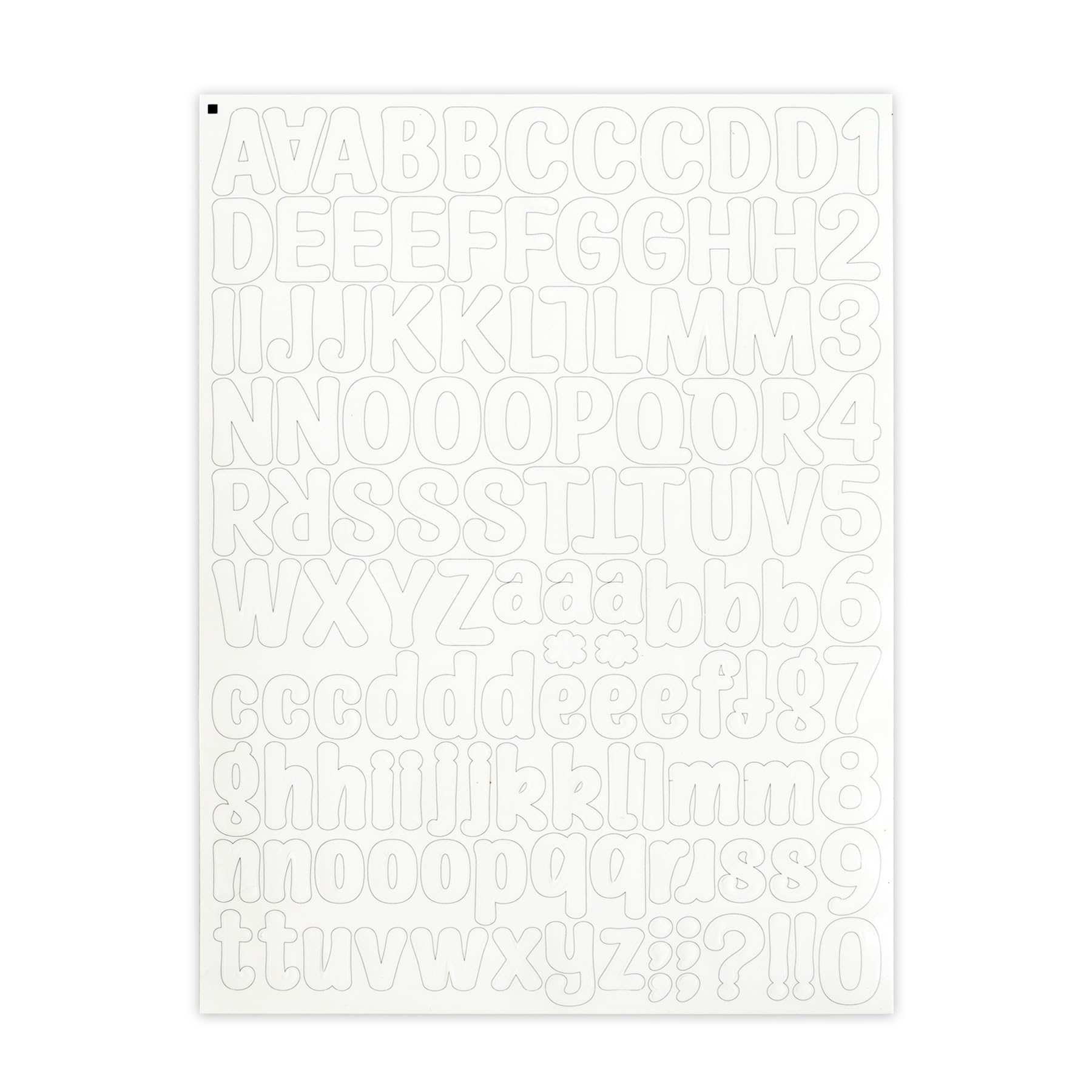 Photo 1 of 126 Glow in The Dark Letter & Numbers Stickers - 1 Inch Waterproof Luminous Alphabet Self Adhesive Vinyl for Laptop, Scrapbooking, Art Projects, School Supplies, Mailbox Signs (White)