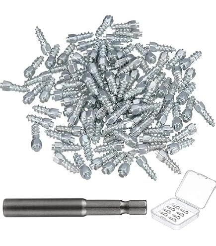 Lasuroa 200 Goujons Pour Pneus 4x12mm Clous Neige Avec Outil Installation - Moto Vélo Voiture VTT SUV