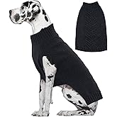 IECOii Big Dog Sweater, XXXXL Dog Sweaters for Extra Large Dogs, Cold Weather Winter Sweaters for Large Size Dogs, Warm Fall Knitwear, Doberman,Great Dane Sweater, Darkgrey - 4XL