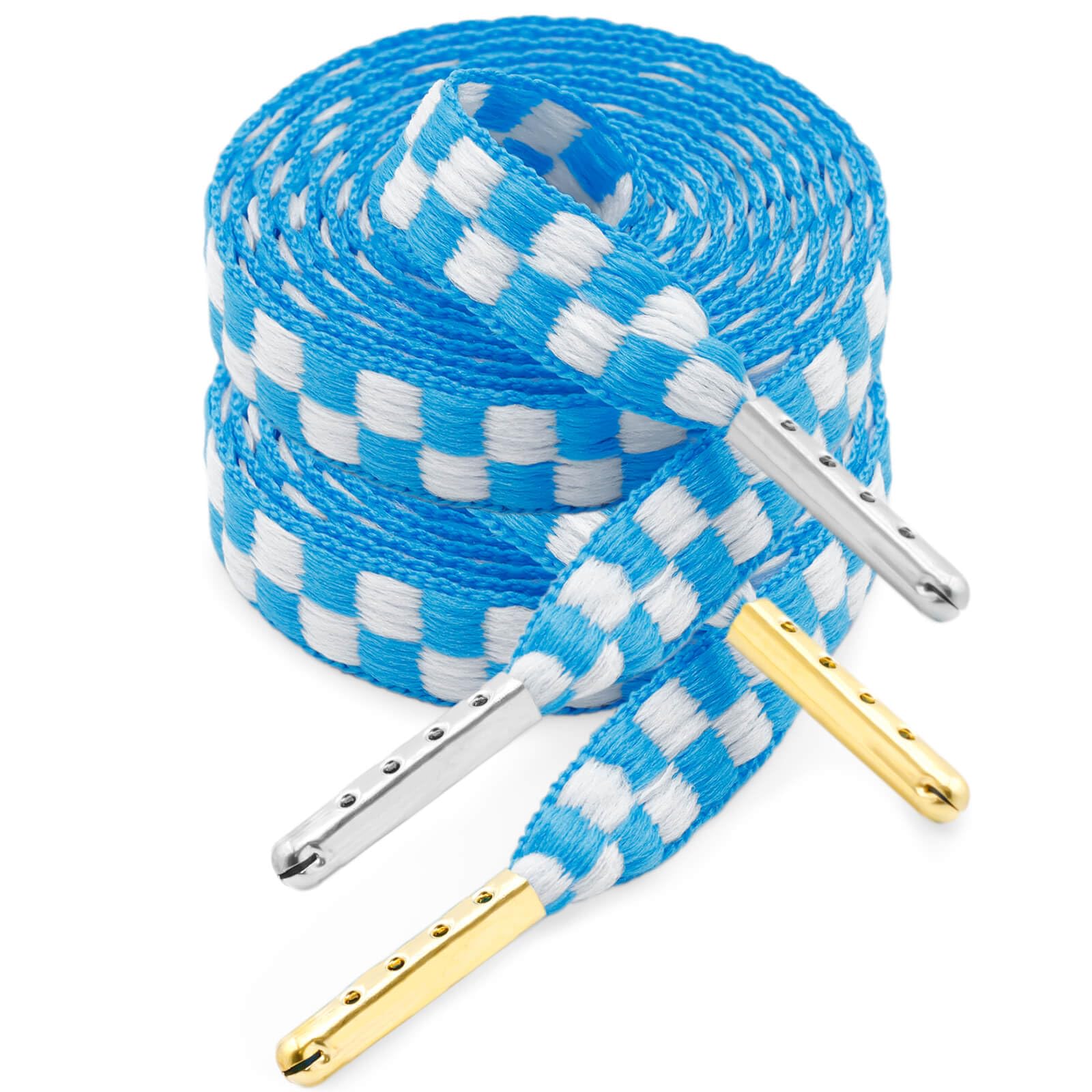 YJRVFINE Flat Checker Shoe Laces: 2 Pairs 45 Inch