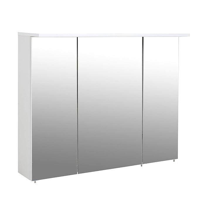 Schildmeyer Spiegelschrank, Melaminharzbeschichtete Spanplatte, weiß, 100.5 x 16 x 72.5 cm