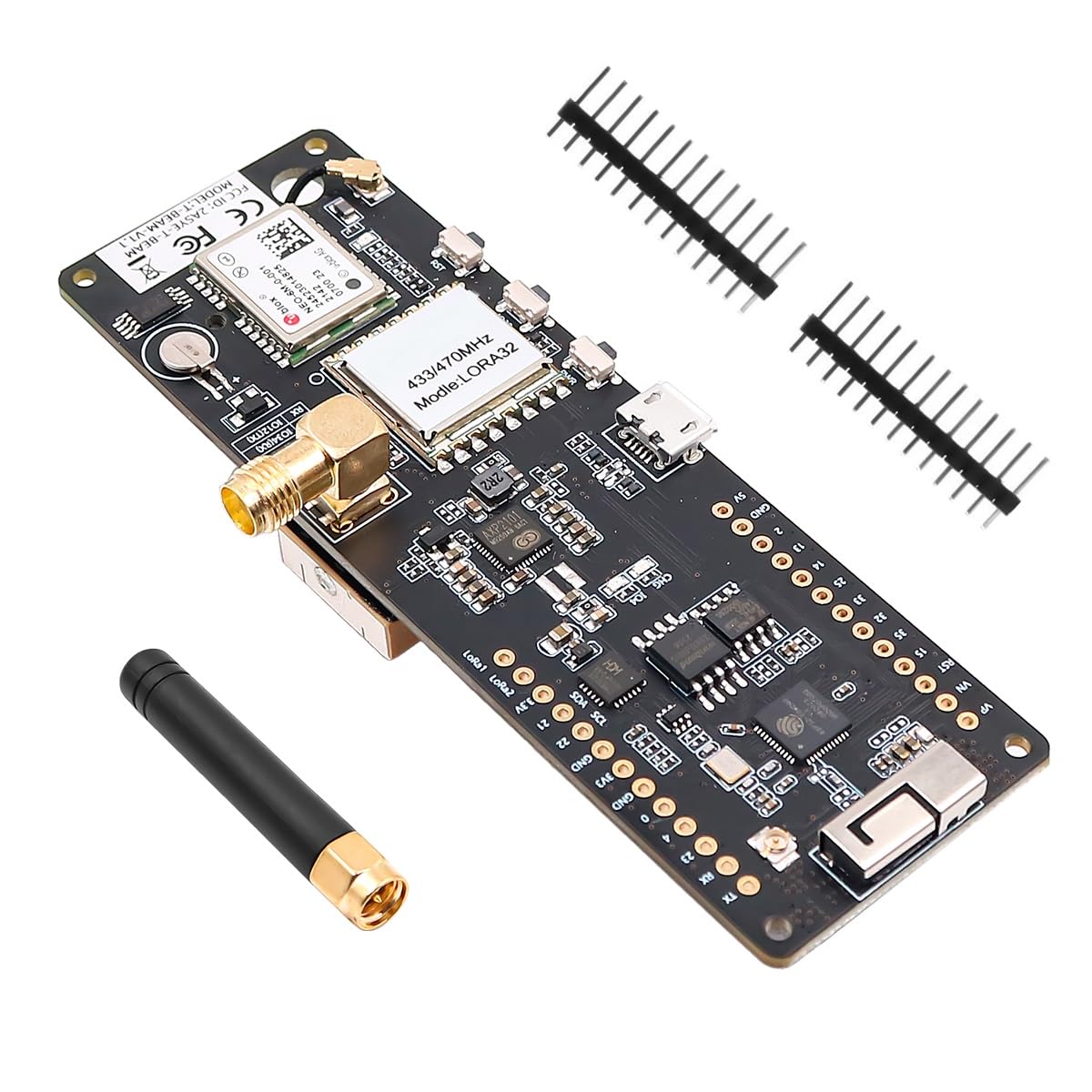 DollaTek T-Beam 433MHZ ESP32 WiFi Wireless Bluetooth Module GPS NEO-6M SMA LORA 18650 Battery Holder with SoftRF