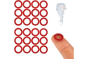 24pcs Lower Gear Case Oil Drain Seals for Yamaha 90430-08020-00 & 90430-08003-00, Lower Unit Drain Plug Seal Fill Screw Washe