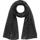Lina & Lily Solid Shimmer Sparkle Glitters Sheer Maxi Shawl Scarf Hijab