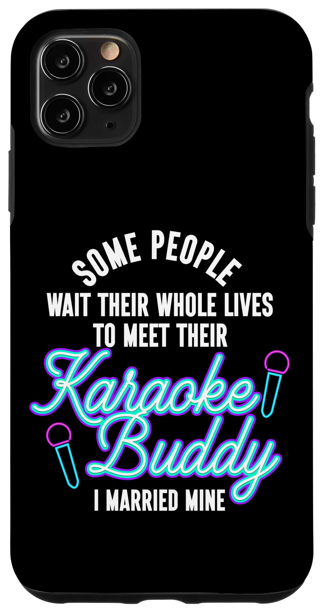 iPhone 11 Pro Max Karaoke Singer Husband Wife Marriage Wedding 80s Retro Case