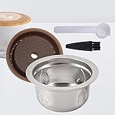 Refillable Coffee Capsule: Compatible with Nespresso VERTUO Coffee Capsules, Stainless Steel 230ml Capacity Reusable Coffee F