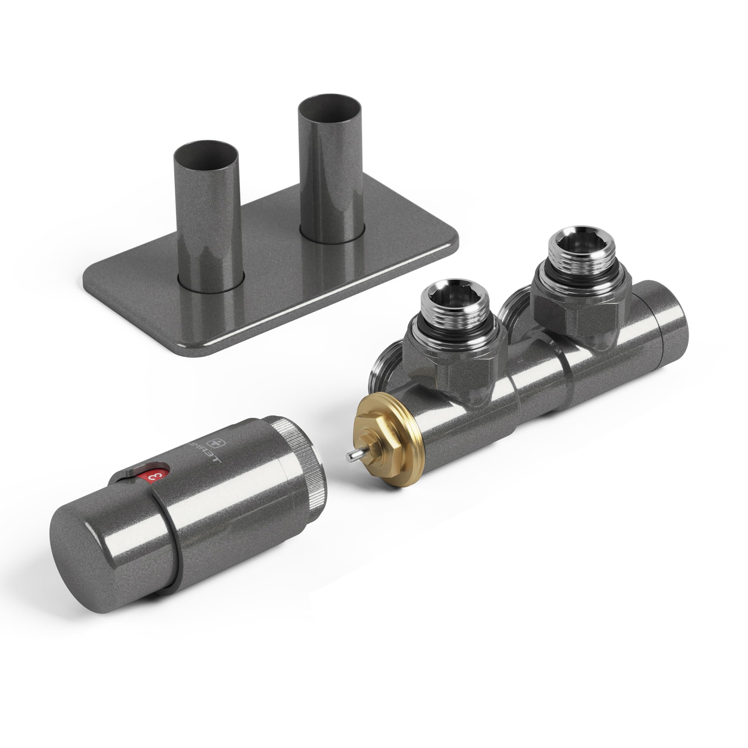 Terma Radiator Valves, Sparkling Grey
