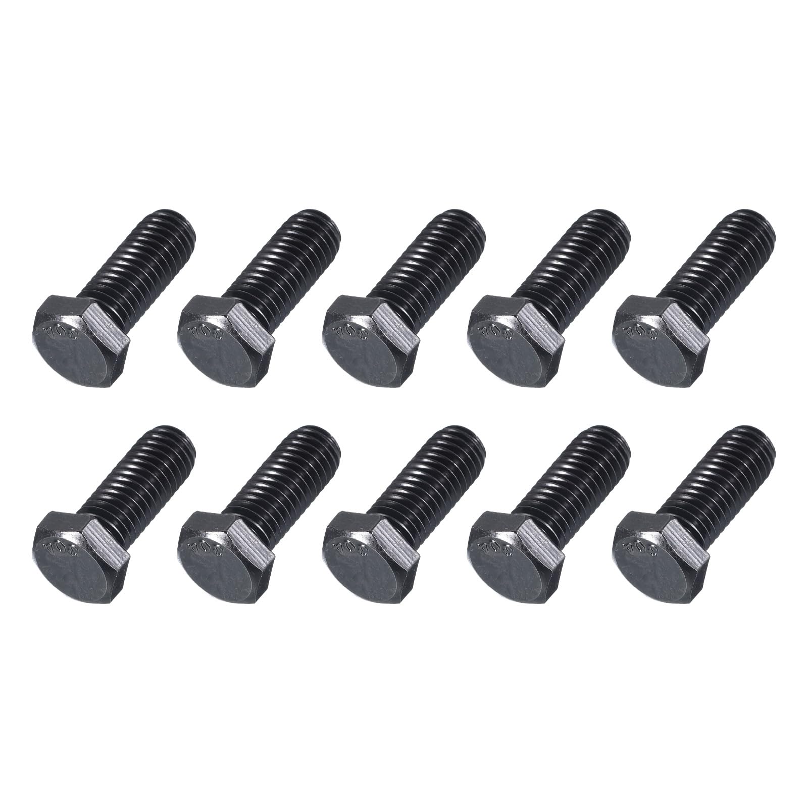 METALLIXITY Hex Head Bolts (3/8-16 x 1") 20Pcs, 304 Stainless Steel 18-8, Fully Threaded, External Hex Drive, Hex Head Screw Bolt, Black Oxide — image 1