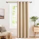 PONY DANCE Blackout Curtain 52x84 Eyelet Mocha for Living Room Door view 2