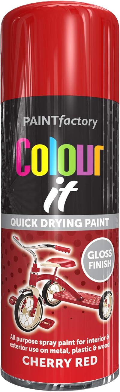 PAINTfactory Colour It Cherry Red Gloss 400 ml Sprayon All Purpose