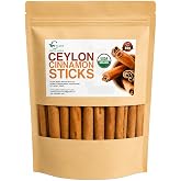 Ceylon Rustic Savour USDA Organic Ceylon Cinnamon Sticks, 3 oz (85 g)