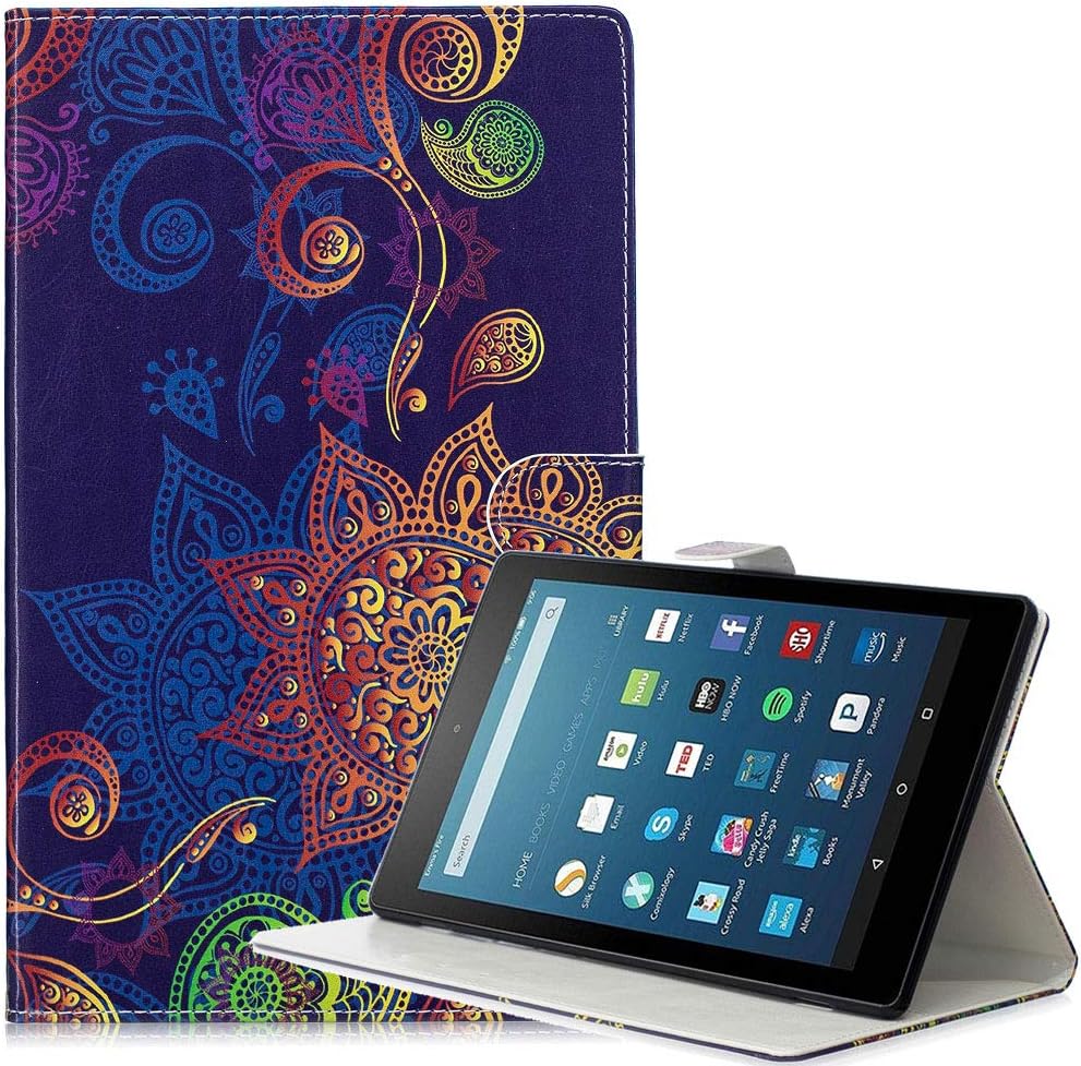 Billionn Case for Amazon Fire HD 10 (7th Gen and 9th Gen, 2017 and 2019 Release), Smart Cover with Auto Wake/Sleep for 10.1 Inch Tablet, National Style