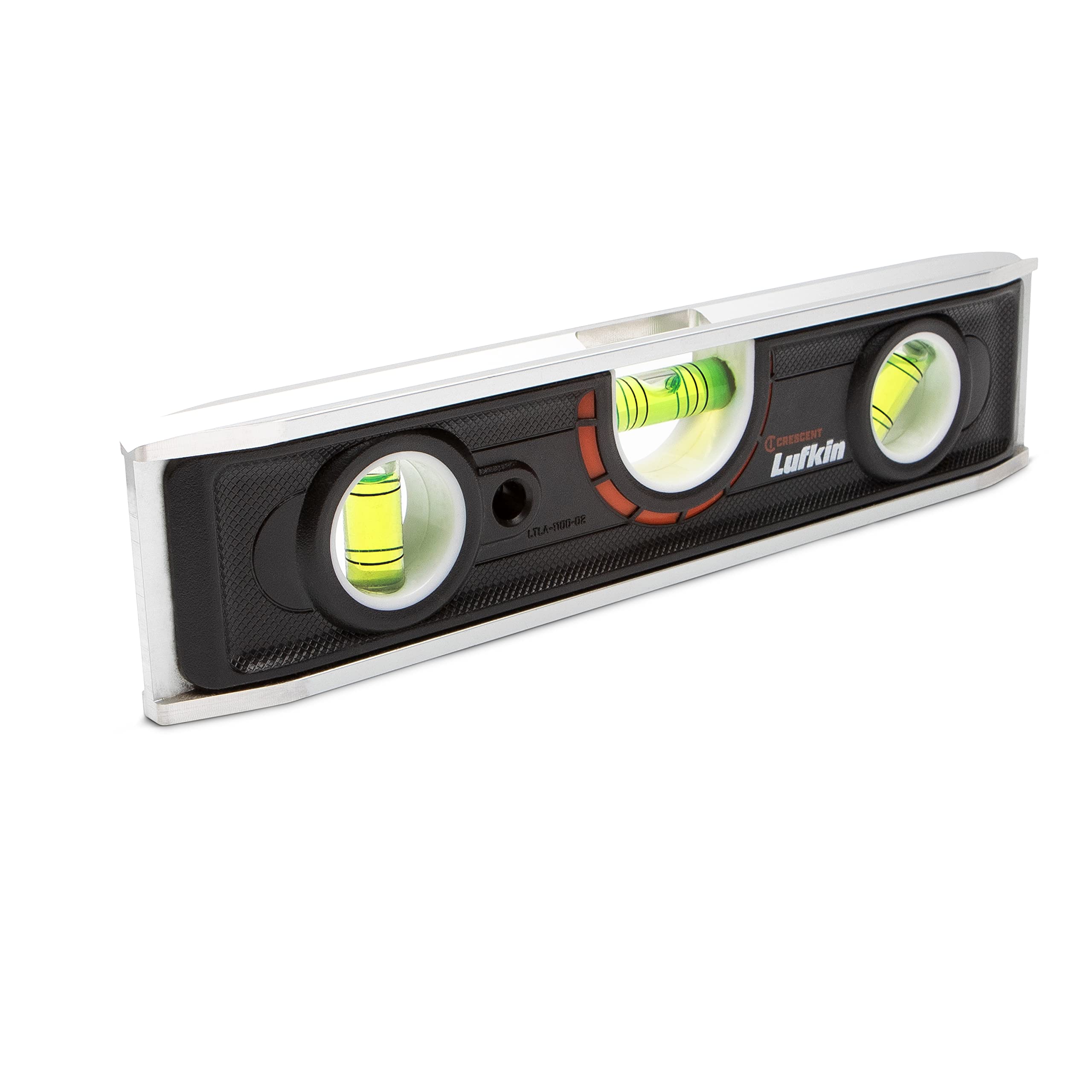 Lufkin LTLA1100-02 Aluminum Torpedo Level 9" with Embedded Magnets Built into The Aluminum Housing in Order to Prevent Peeling or Falling Out