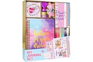 Nollh DIY Journal Kit for Girls - DIY Journal Set for Tween & Teen Girls, Stationery Set, Scrapbook & Diary Supplies Set, Journaling Art Crafts Kit, Ideal Gifts for 8 9 10 11 12 13 14 Year Old Girl